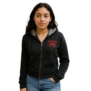 Sweatshirt Ecko Red Hoodie Hooded Black Full Zip Up Youth KIDS Large